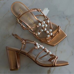 Stuart Weitzman Women's Bronze Pearl Heels